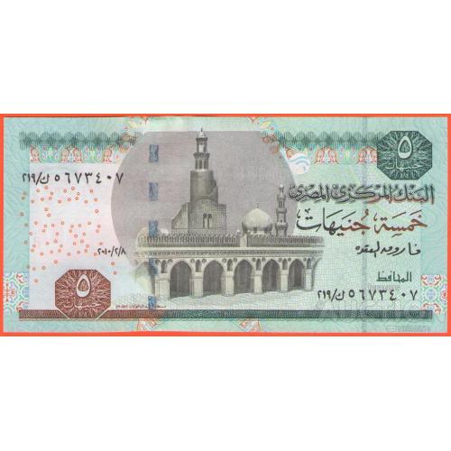 Єгипет /  Египет 5 фунтів 2010р UNC Р-63е.7