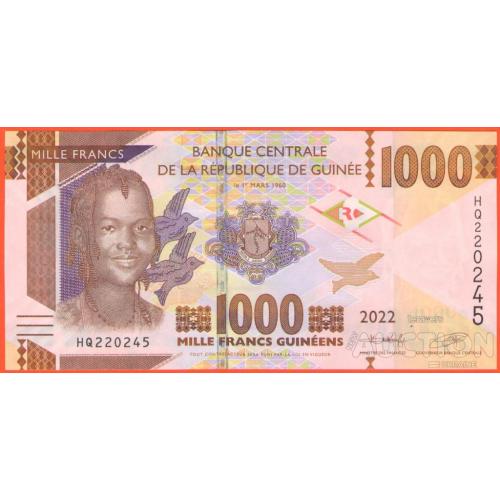 Гвінея / Гвинея 1000 франків 2022р  UNC Р-48d