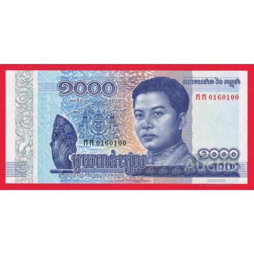 Камбоджа 1000 рієль 2016г UNC Р-67