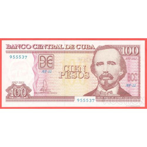 Куба 100 песо 2023р  UNC Р-129p