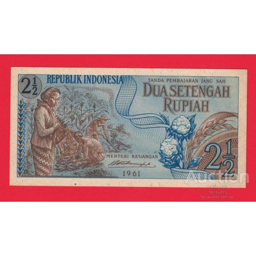 Індонезія /  Индонезия 2 1/2 рупі 1961р UNC Р-79