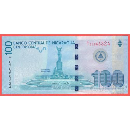 Нікарагуа / Никарагуа 100 кордоба 2007р  UNC Р-208а Пам'ятна '' 100 років кордоба"