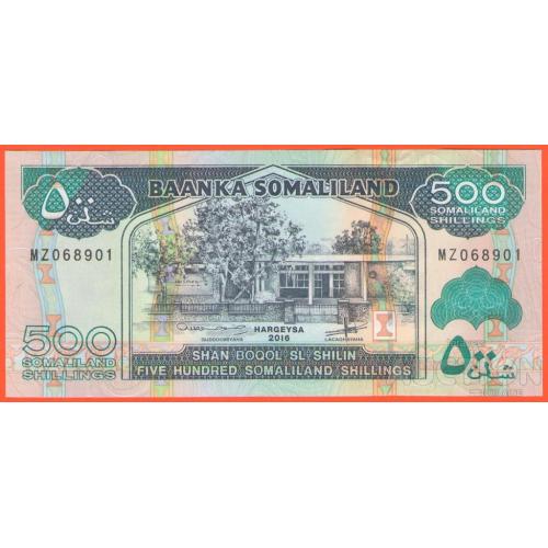 Сомаліленд / Сомалиленд 500 шилінгів 2016р UNC  Р-6i