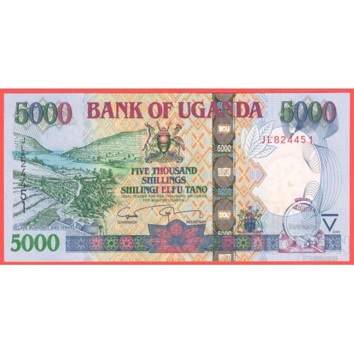 Уганда 5000 шилінгів 2009р. UNC P-44d