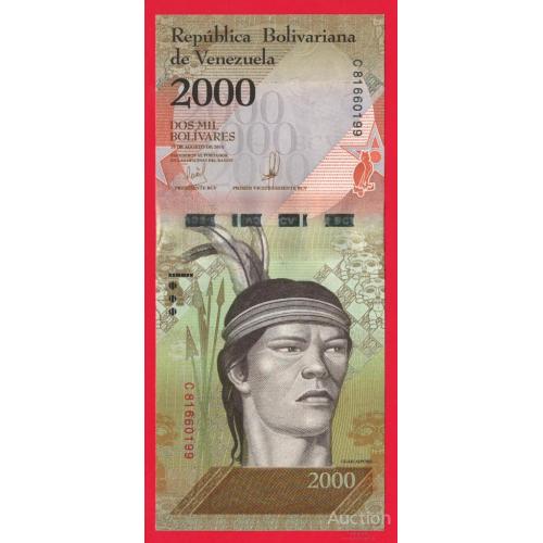 Венесуела / Венесуэла 2000 болівар 2016р UNC P-96