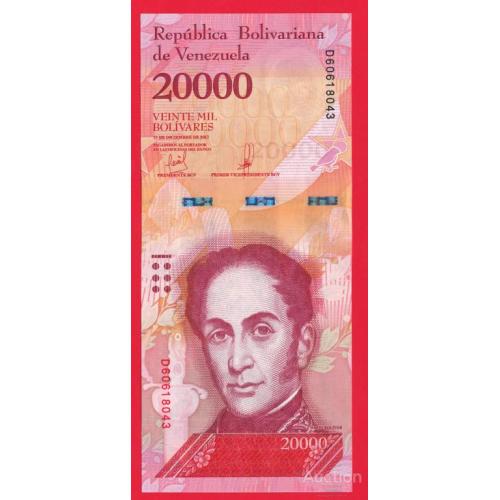 Венесуела Венесуэла 20000 болівар 2017р UNC P-99