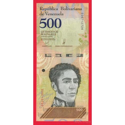 Венесуела / Венесуэла 500 боліварів 2018р  UNC Р-108