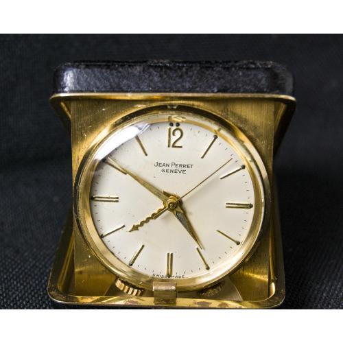 ⏰Очень редкие часы будильник JEAN PERRET GENEVE-17 Jewels.Swiss