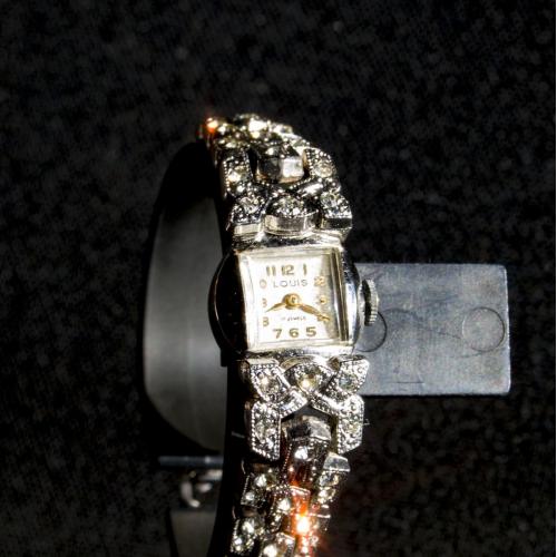 ⏰Винтажные швейцарские часы "LOUIS"- 1950-60г.Цирконы Механика.Рабочие. 