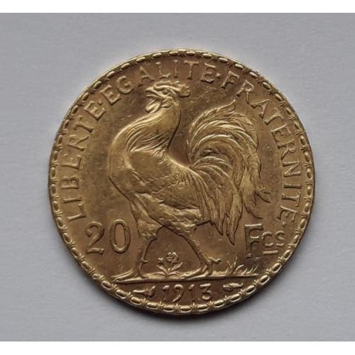 Франція Франция 20 франков 1913 золото 6,45 г 
