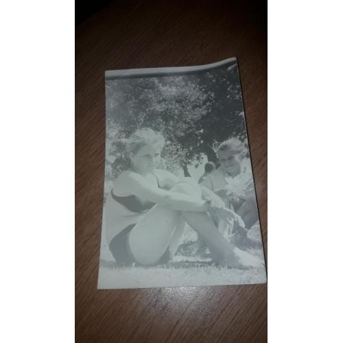 Фотокарточка 1960-е Девушка в купальнике