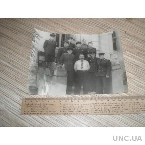 Фотокарточка Офицеры - танкисты 1950е. Униформа