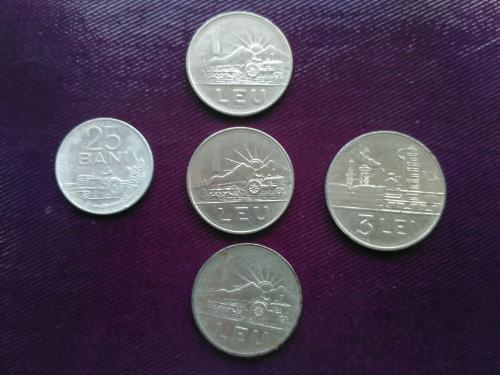 Монеты социалистической Румынии, 5 шт