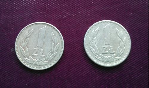Монеты в 1 польский злотый, 1970-х гг, 2 шт