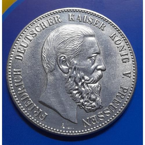 5 марок 1888 року. Пруссія. Фрідріх ІІІ. Копія.