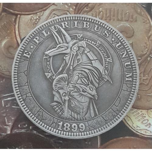 Долар США 1899 р. "Анубіс та Гор" Hobo nickel.