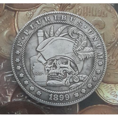 Долар США 1899 р. ''Череп і ром''. Hobo Nickel.