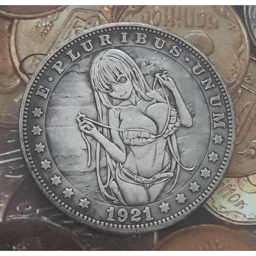 Долар США 1921 р. "На пляжі" Hobo nickel.