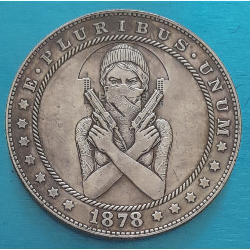 Доллар США 1878 г. "Налетчица 3" Hobo nickel