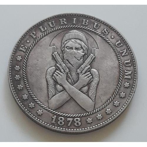 Доллар США 1878 г. "Налетчица 3" Hobo nickel