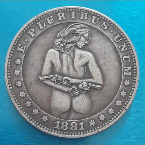 Доллар США 1881 г. "Налетчица-2". Hobo nickel.