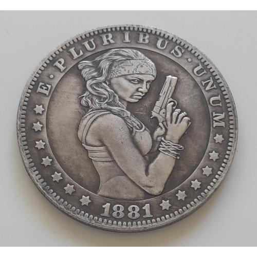 Доллар США 1881 г. "Налетчица" Hobo nickel 
