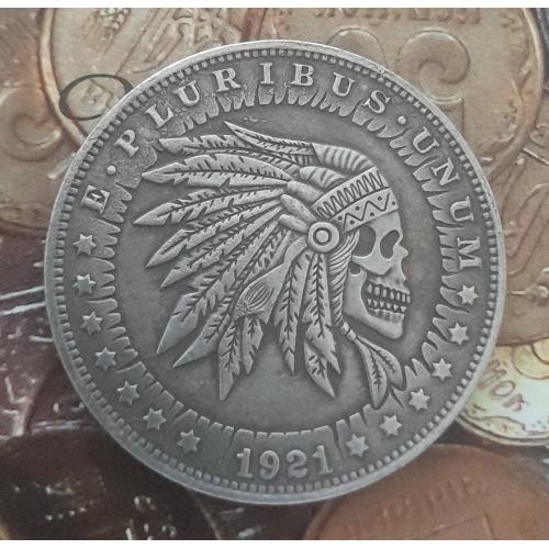 Доллар США 1921 г. "Индеец" Hobo nickel