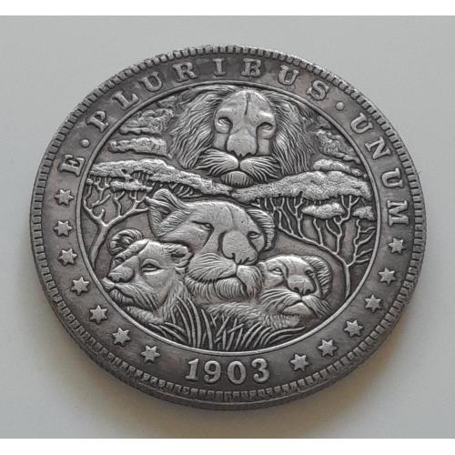 Доллар США 1903 г. Львы.  Hobo nickel