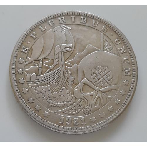 Доллар США 1921 г. "Корабль", Hobo nickel