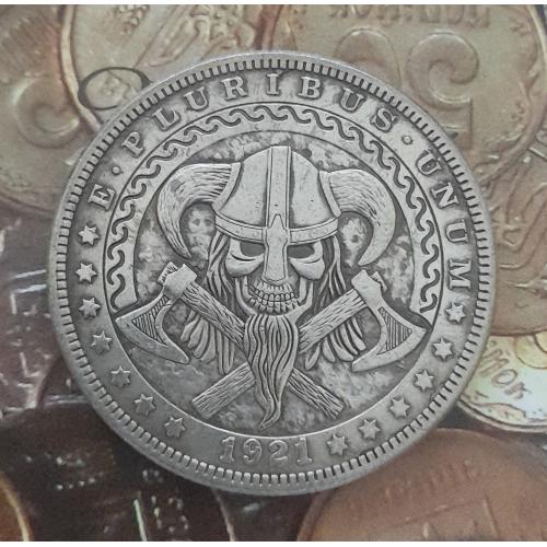 Доллар США 1921 г. "Викинг" Hobo nickel 