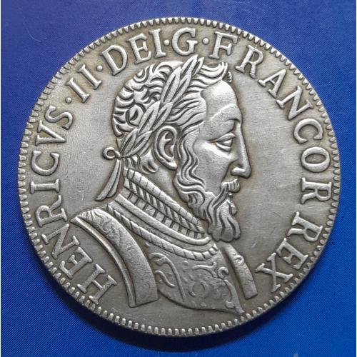 Франція 1554 р- Королівство - Тестон - Генрі II. Копія.
