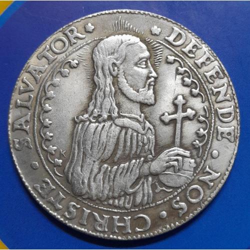 Талер 1577 года "Осада Гданьска" (Польша, Стефан Баторий). Копия.