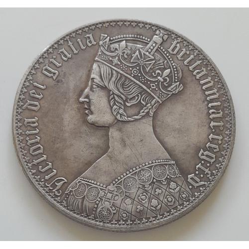 Великобританія 1 корона 1847 р., Вікторія. Копія.