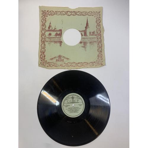 Виниловая пластинка эстрада «Уличная серенада / Скажите, как по-итальянски — “любовь”» 78 об/ Н2734