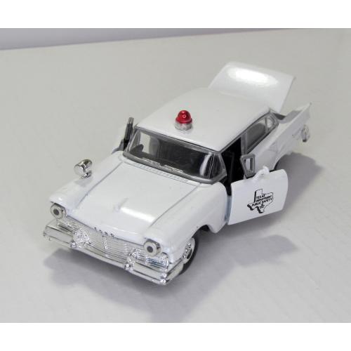 Ford Fairlane 1957 Police Texas Department Белый. Road Champs 1998 1:43 Форд