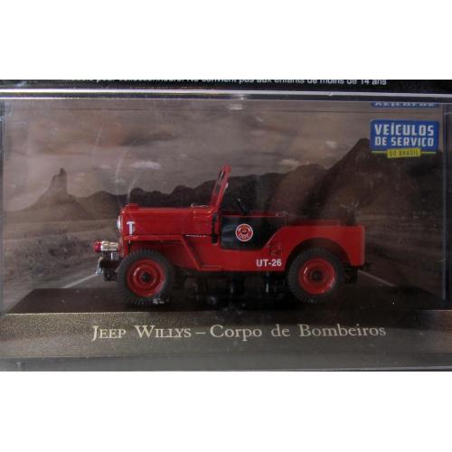 Jeep Willys Corpo De Bombeiros Altaya. 1:43 бокс и запечатанный блистер. Джип Виллис