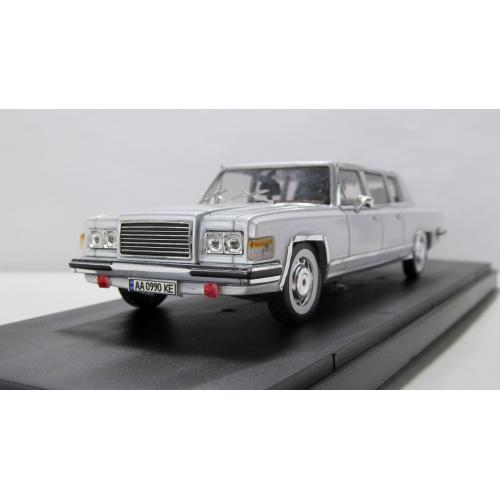 Конверсия белый ЗиЛ-4104 1978, DiamonD. Перекрас, лак, детализация 1:43 бокс.