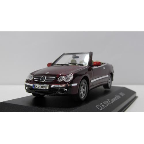 Конверсия красный Mercedes-Benz CLK 350 2005, DiamonD. Перекрас, лак, детализация. 1:43 бокс.