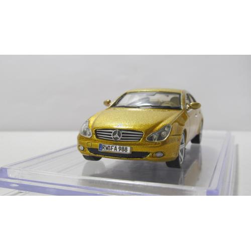 Конверсия золотой Mercedes-Benz CLS 320 CDI 2004, DiamonD. Перекрас, лак, детализация 1:43 бокс