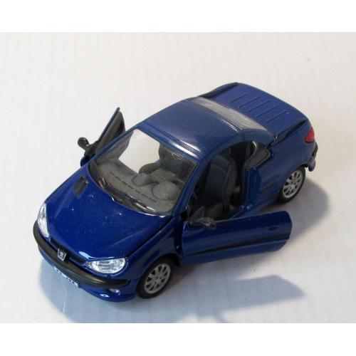 Peugeot 206 синий Cararama Hongwell. 1:43 коробка. хонгвел карарама. Пежо 206 открываются двери