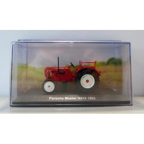 Трактор Porsche Master N 419 1962, Hachette. Трактора мира. 1:43 Бокс и запечатанный блистер