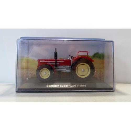Трактор Schluter Super 1250 V 1969, Hachette. Трактора мира. 1:43 Бокс и запечатанный блистер