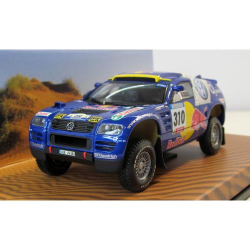Volkswagen Race Touareg #310 Rally Dakar 2005, Minichamps. 1:43 коробка и бокс . Фольксваген Туарег