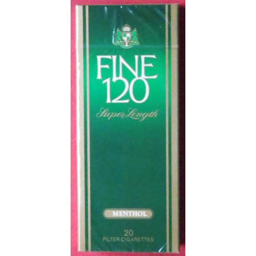 Сигареты  Fine 120. Ментол. Франция. 1990-е годы.