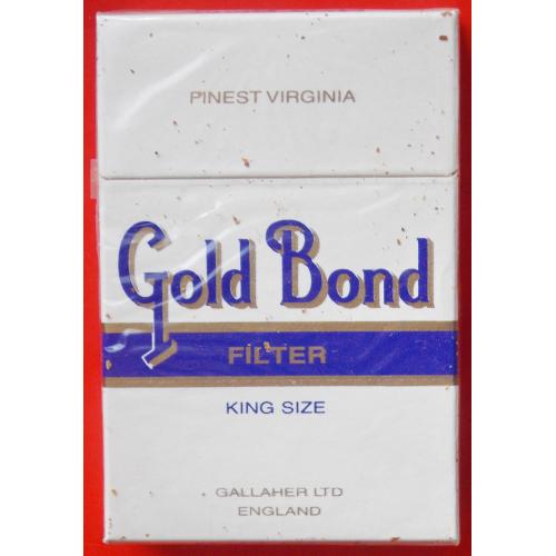 Сигареты Gold Bond. Finest Vigrinia. Великобритания 1990-е годы.