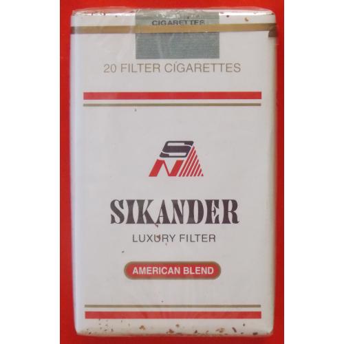 Сигареты Sikander Luxury Filter. American Blend. Производство Болгария. 1990-е годы.