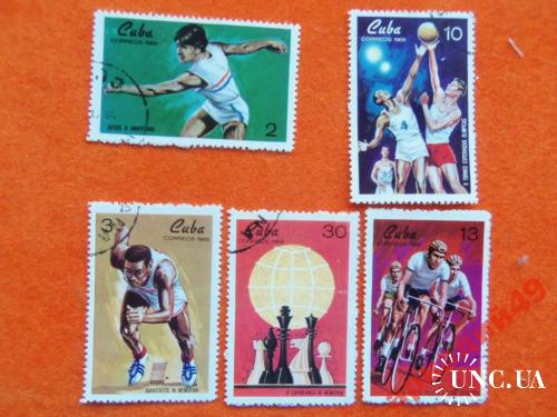 марки- Куба- спорт- 1969год 5 марок
