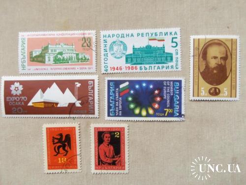 марки- с 1 гр Болгария--(А3) - гашеные- 7 марок
