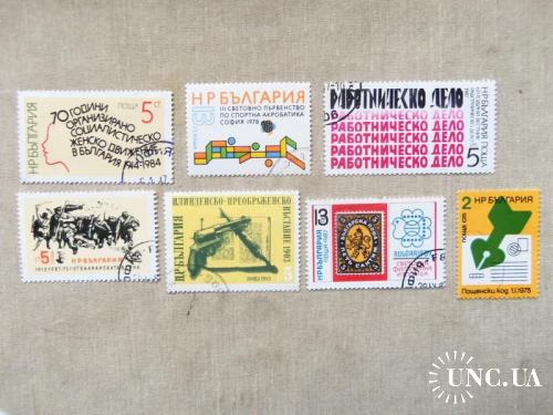марки- с 1 гр Болгария--(А3) - гашеные- 7 марок
