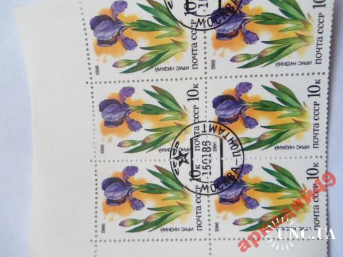 марки-СССР с 1 гр 1986г-Цветы
